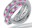 Pink Sapphire Diamond Rings Online Jewelry Store