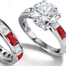 Ruby and Diamond Wedding Band