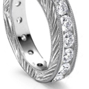 Four and Five Stone Diamond Half Hoop Rings