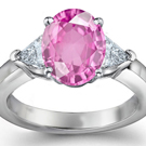 Certified Pink Sapphire Diamond Rings