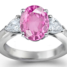 Fine Pink Sapphire Diamond Engagement Rings