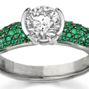 Satin Polished Emerald Cut Emerald Ring Ring Size 3