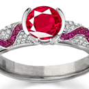 Ruby Rings for Sale
- A marquise is set as a grand horizontalin a Fred Leighton pave-set diamond ring