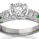 Trillion Cut Ruby Emerald Cut Diamond High Luster Ring
