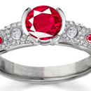 Ruby Rings Reviews -
A beautiful Art Deco-style diamondring by Neil Lane is set with an Asscher