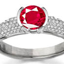 Shop for Ruby Rings:
A dazzling Asscher is the centerstone of an Edwardian-style Neil Lane ring