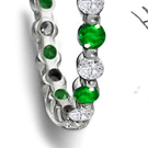 Vera Wang emerald- and baguette-cut diamond ring