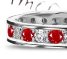 Sterling Silver Gold Platinum Ruby Rings