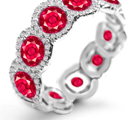 Ruby and Diamond Wedding Band