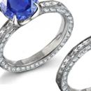 Ladies 1.00CTW Sapphire with 0.20CTW Pure Diamonds Cocktail Engagement Ring 