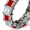 Ruby & Diamond Eternity Bands