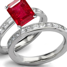 Estate Red Rose Eternal Ruby Jewelry, Antique Ruby Rings