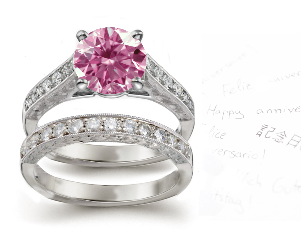 Pictures of pink diamond wedding rings
