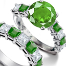 emerald eternity ring with diamonds