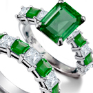 Fine Art Collector Emerald Roman Flower Ring with 2.75 carats fine Columbian Emeralds