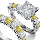 women's gold and pave-set diamond bands