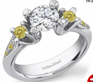 A yellow
and white diamond ring