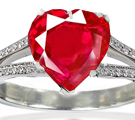 Ruby Eternity Ring with Diamonds