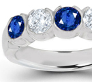 The dazzling princess is made in heaven for eternity bands because the edges line up and create a solid wall of gems