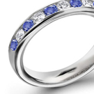 Sapphire Diamond Rings, Diamond Sapphire Rings, Sapphire Diamond Anniversary Bands, Ceylon Sapphire, Thai Sapphire, Kashmir Sapphire