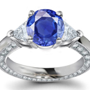Cullinan Diamond Ring with Burma Sapphires