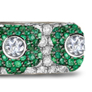 Vera Wang emerald- and baguette-cut diamond ring
