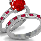 Ruby Art Deco Ring Design with
Diamond