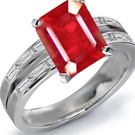 22k Gold Ruby Engagement Ring in German Ring Size 19