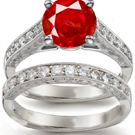 Ruby Anniversary Band with Diamonds