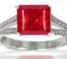 Ruby Eternity Ring with Diamonds