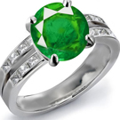 Sandawana Emerald Ring with Diamonds