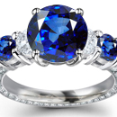 Violetish Blue to Blue Hue and Medium Tone Kashmir Sapphire with Diamonds