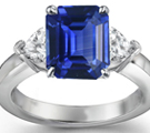 Ceylon Emerald Cut Sapphire Ring in Ring Canada Ring Size 10 Mens