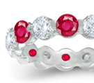 Ruby Eternity Ring with Diamonds