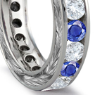 velvety sapphires sprinkled with brilliant white diamonds