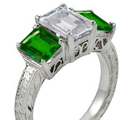 Emerald Rings with Diamonds