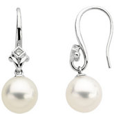 Large Pearl Bishop Hook Earring