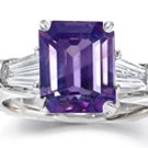 Fine Purple Sapphire Diamond Rings