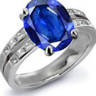 18K Sapphire Diamond Ring