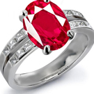 Ruby Eternity Ring, Ruby Anniversary Rings