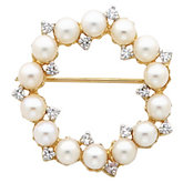 Circle Brooch Mounting for Pearls 