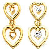 Heart Design Earring Mounting 