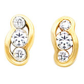 3 Stone Earring Mounting 