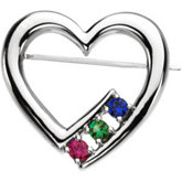 Heart Shaped Brooch Mounting 