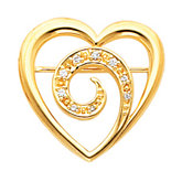 Heart Shape Brooch Mounting