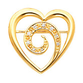 Heart Shape Brooch Mounting 