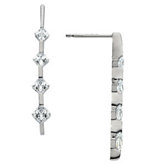 Journey 4 Stone Graduated Princess Cut Earring Mounting