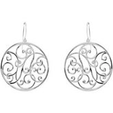 Scroll Pattern Earring Mounting