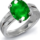 Cullinan Diamond Ring with Columbian Emeralds