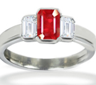 Ruby Eternity Ring with Diamonds